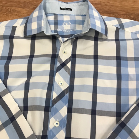 Bugatchi button down shirt large long sleeve - Picture 2 of 5